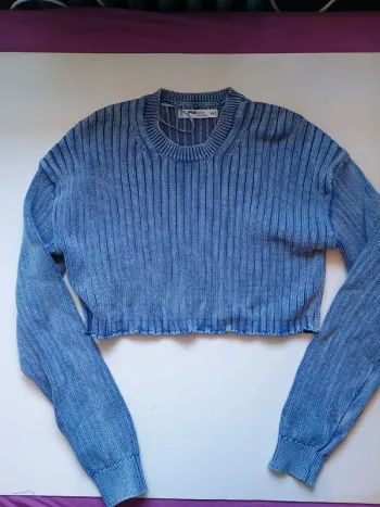 Pull crop bleu