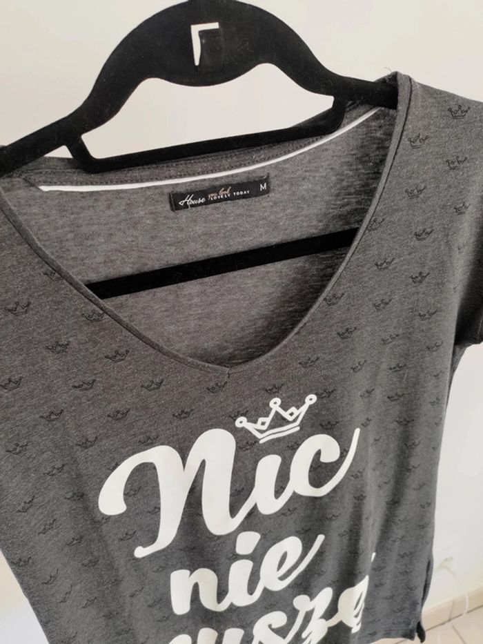 House t-shirt gris M - photo numéro 2