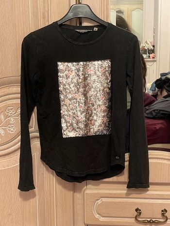 T shirt paillette réversible