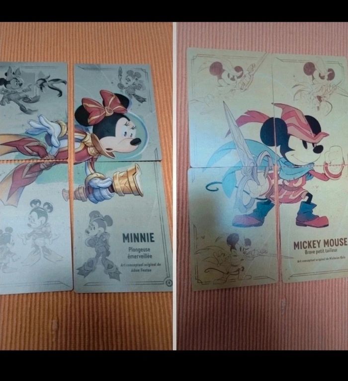 Carte puzzle mickey minnie lorcana chap1 et chap2