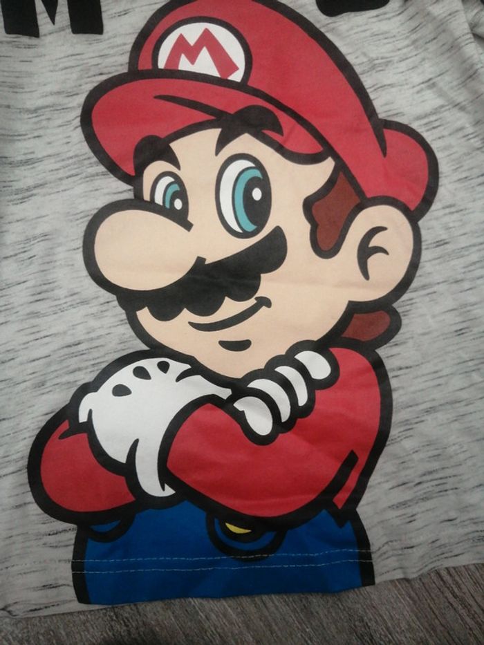 Tee shirt manche 3/4 Mario - photo numéro 2