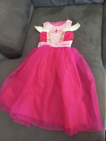 Robe déguisement princesse aurore belle au bois dormant 4/5 ans