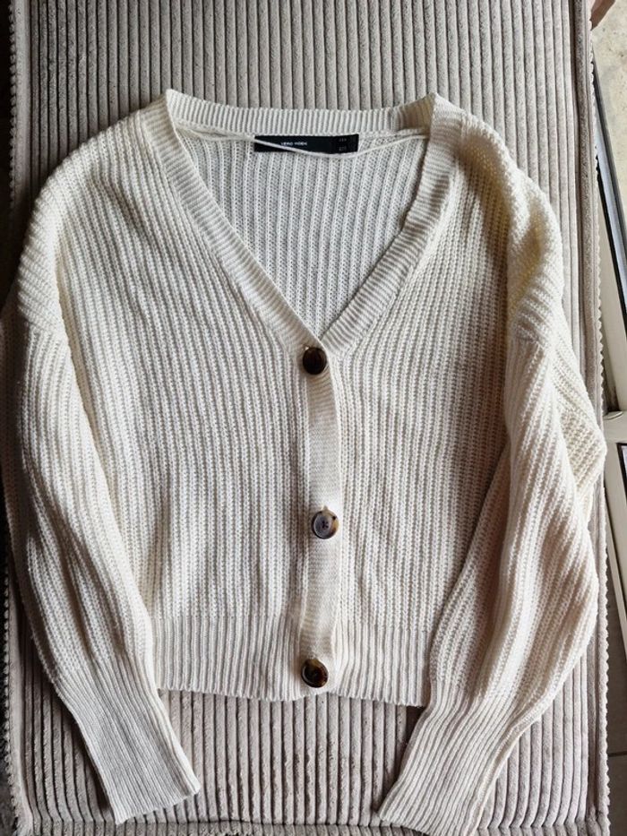 Cardigan blanc cassé