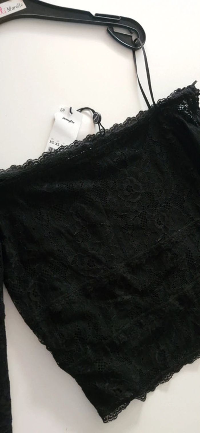 🤎 Top court noir pour femme taille XS - photo numéro 6