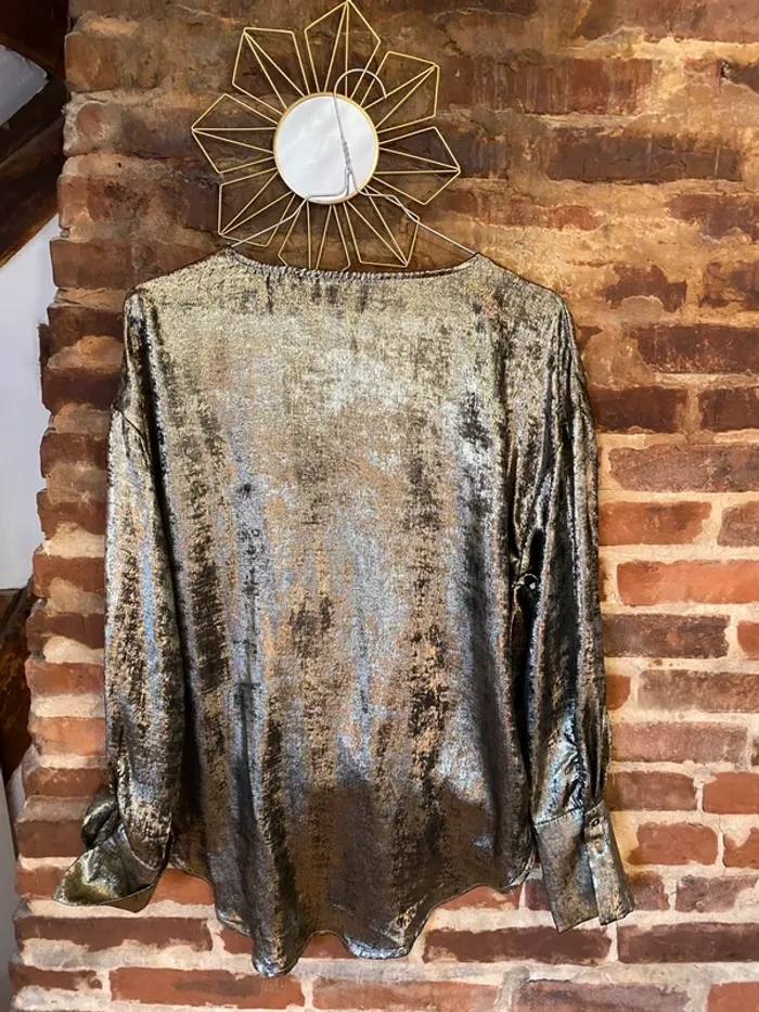 Chemise cache-coeur dorée - photo numéro 5