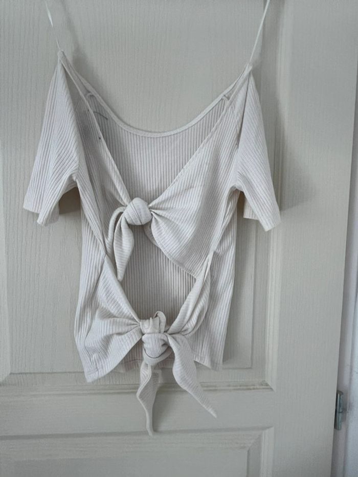 Top blanc dos nu taille M