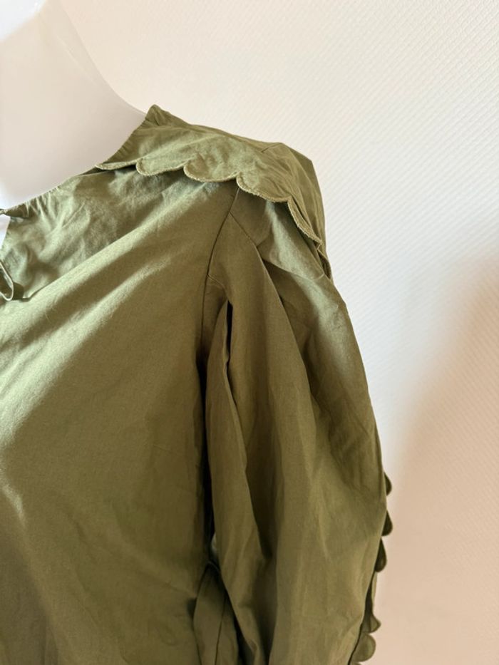 Magnifique robe en très bon état Claudie pierlot taille 36 kaki - photo numéro 5
