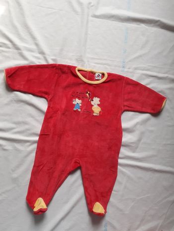 Babygros rouge motif souris