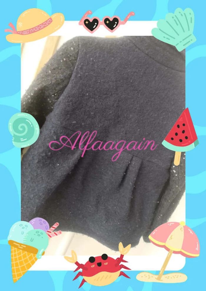 Manteau IKKS sequins bleu 6ans - photo numéro 7