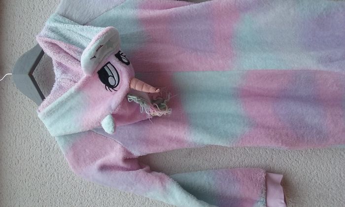 Combinaison pyjama licorne avec capuche fille - photo numéro 5