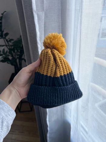 Bonnet bébé 6/12mois - laine et polaire