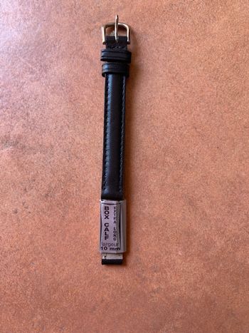 Bracelet de montre noir cuir de veau