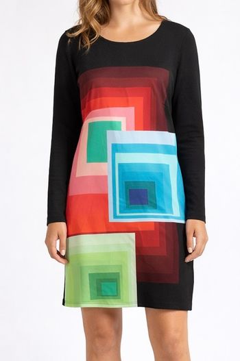 ✨ Robe Desigual noire motif graphique – Taille XS