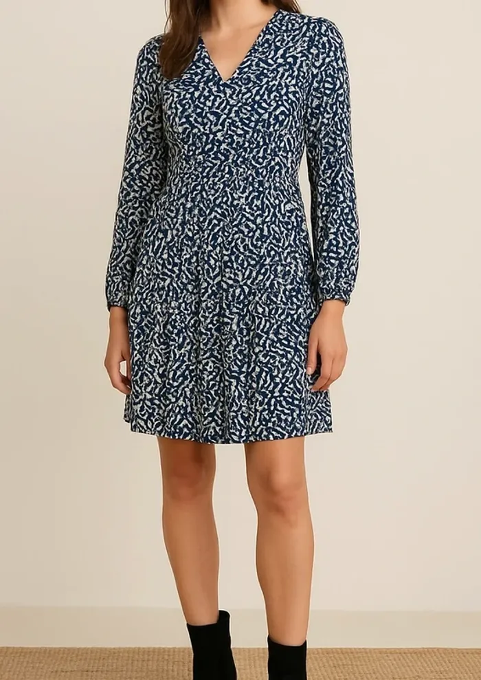 Robe marine et blanche C&A - taille 40