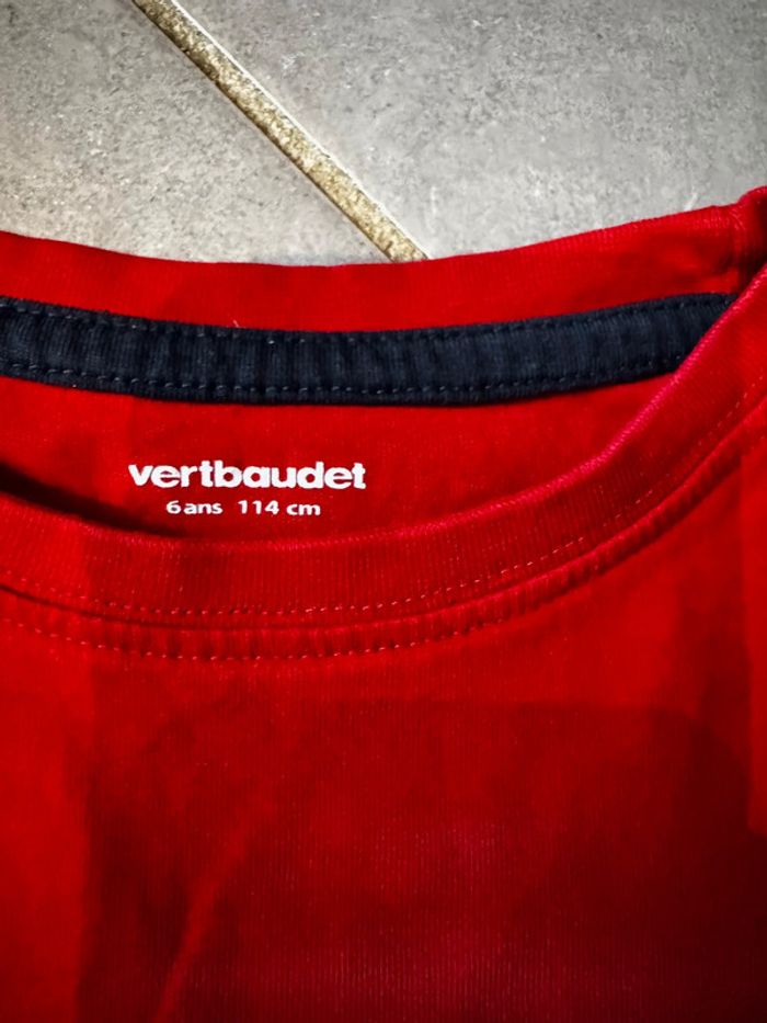 T shirt manches longues - Vertbaudet - Rouge - 6 ans - photo numéro 2