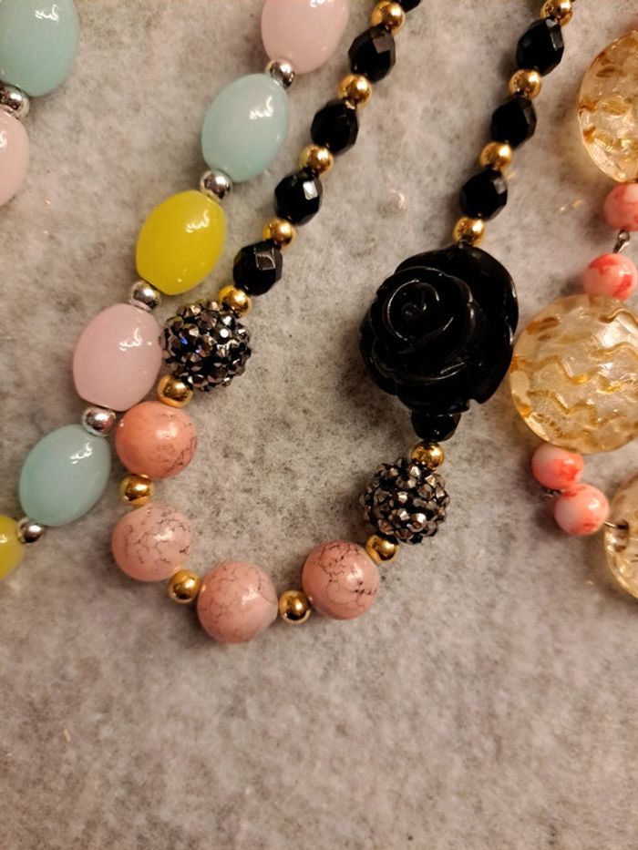 Lot de colliers multicolore artisanale - photo numéro 11