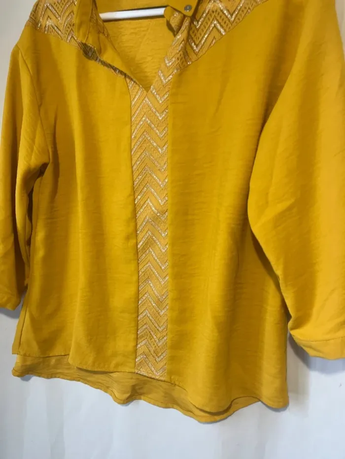 blouse moutarde - photo numéro 3