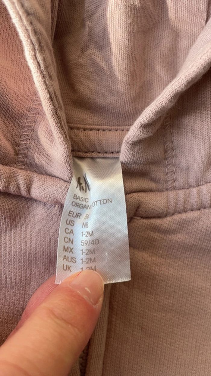 Veste H&M rose 2 mois 56 cm - photo numéro 2
