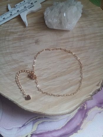 Chaîne de cheville mailles dorées