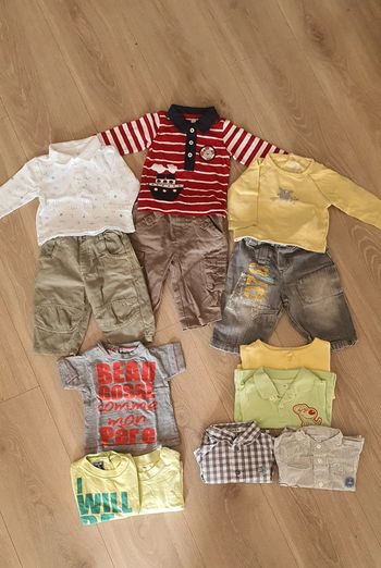 Lot 3 ensembles été, 2 chemises, 4 t-shirts. 3mois