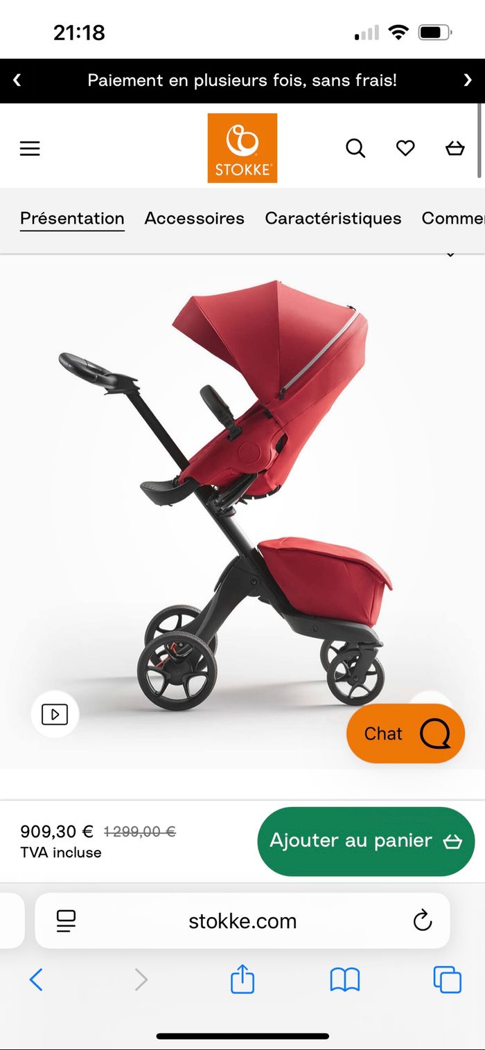 Poussette de marque stokke