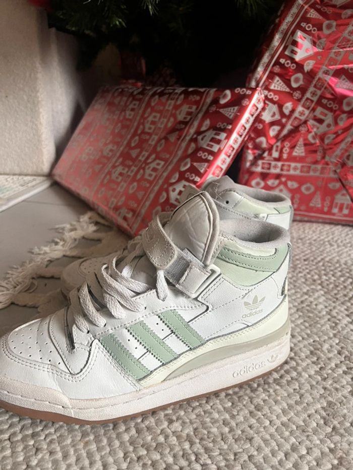 Adidas forum mid vert blanc taille 38 - photo numéro 3