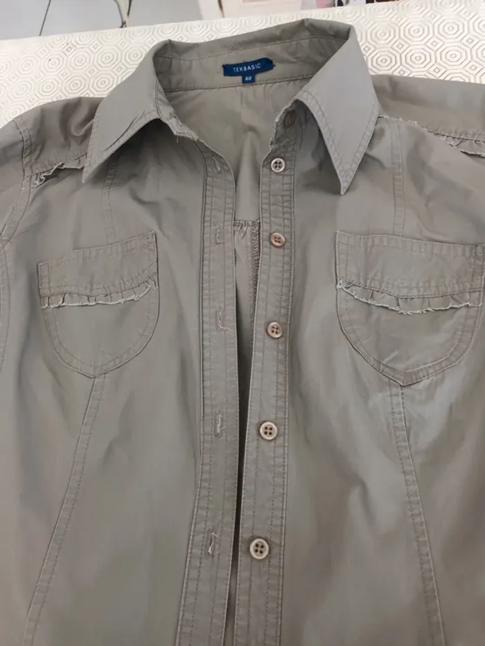Veste légère Tex taille 40 vert kaki - photo numéro 4