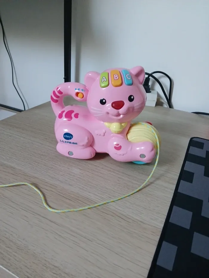 123 petit chat jouet a rouler - photo numéro 3