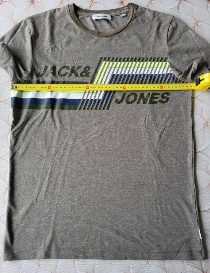 T-shirt Jacks & Jones homme taille S très bon état KAKI - photo numéro 5