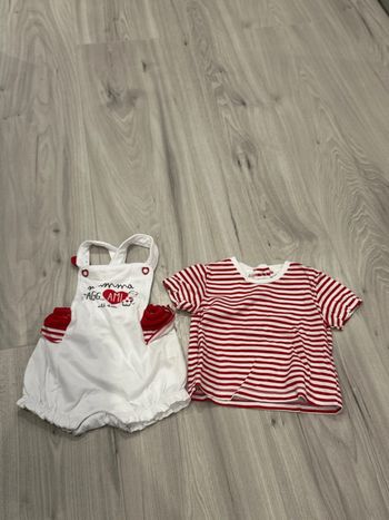 Ensemble salopette courte bébé 3 mois Chicco neuf