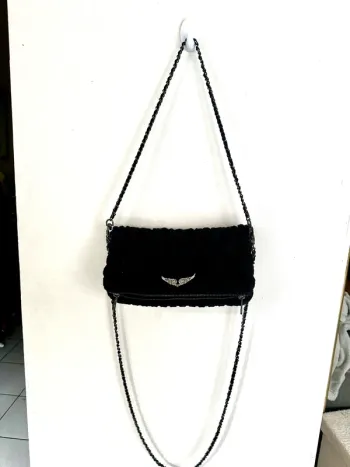 Pochette Rock en laine sac à bandoulière noir - Zadig et Voltaire
