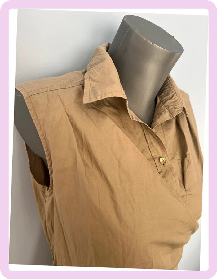 Robe Taupe Sans Manches Weekend MaxMara – Élégance Décontractée 🤍 - photo numéro 2
