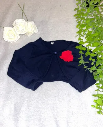 Très beau boléro gilet à longue manche bébé fille
