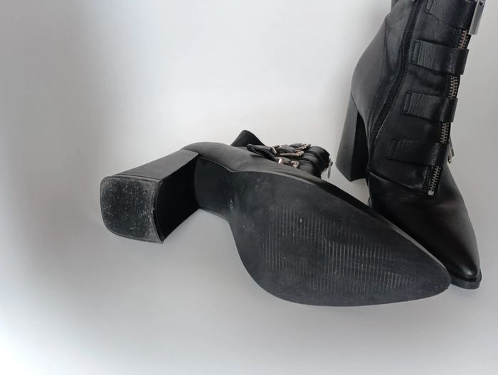 Bottines en cuir à talons Sacha premium taille 40 - photo numéro 4