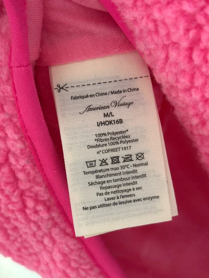 Veste sans manches American Vintage Hoktown fuschia / taille M/L - photo numéro 6