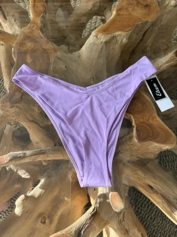 Bas de maillot de bain femme Etam violet lilas brésilien high