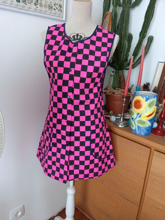 Blouse tunique vintage boutonnée - photo numéro 7