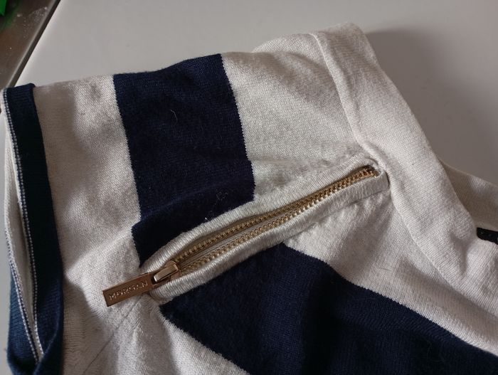 Tee-shirt pull marin. Manches courtes. TS/38.. Viscose polyamide.Morgan. Très bon état. - photo numéro 8