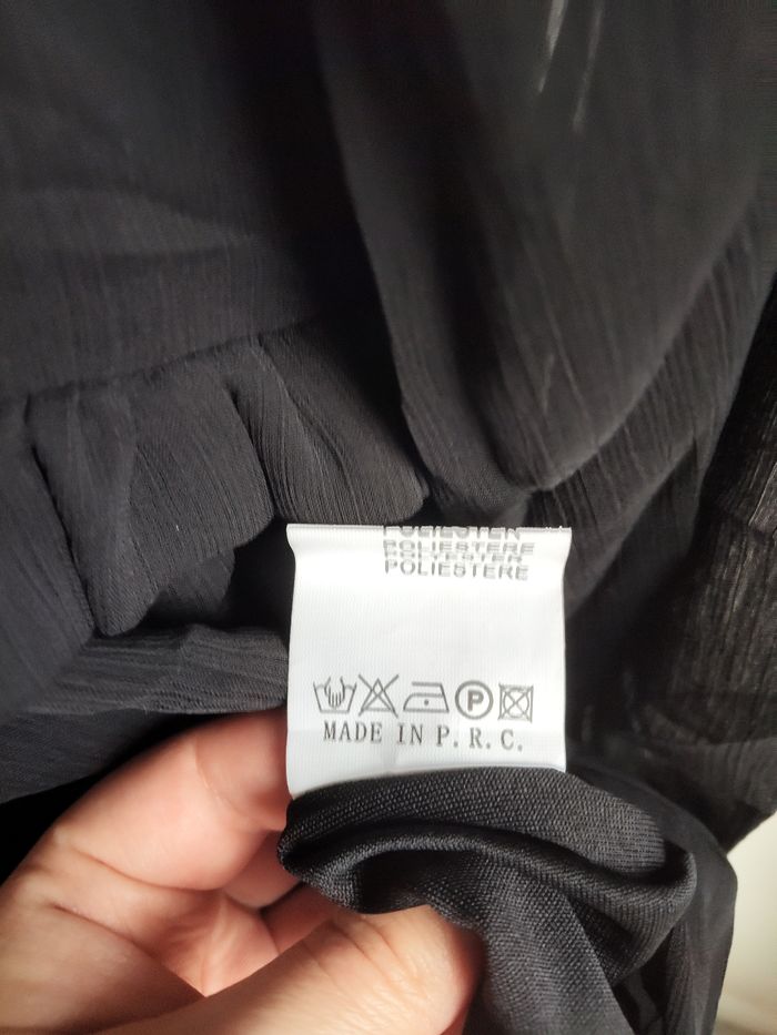 🌸 Élégante petite robe noire Yewhang manches longues – 100% polyester - photo numéro 5