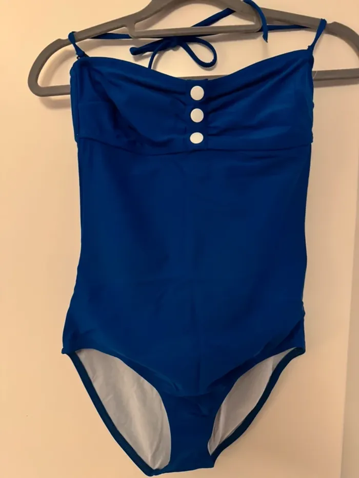 Maillot de bain petit bateau bleu 1 pièce taille XS neuf - photo numéro 2