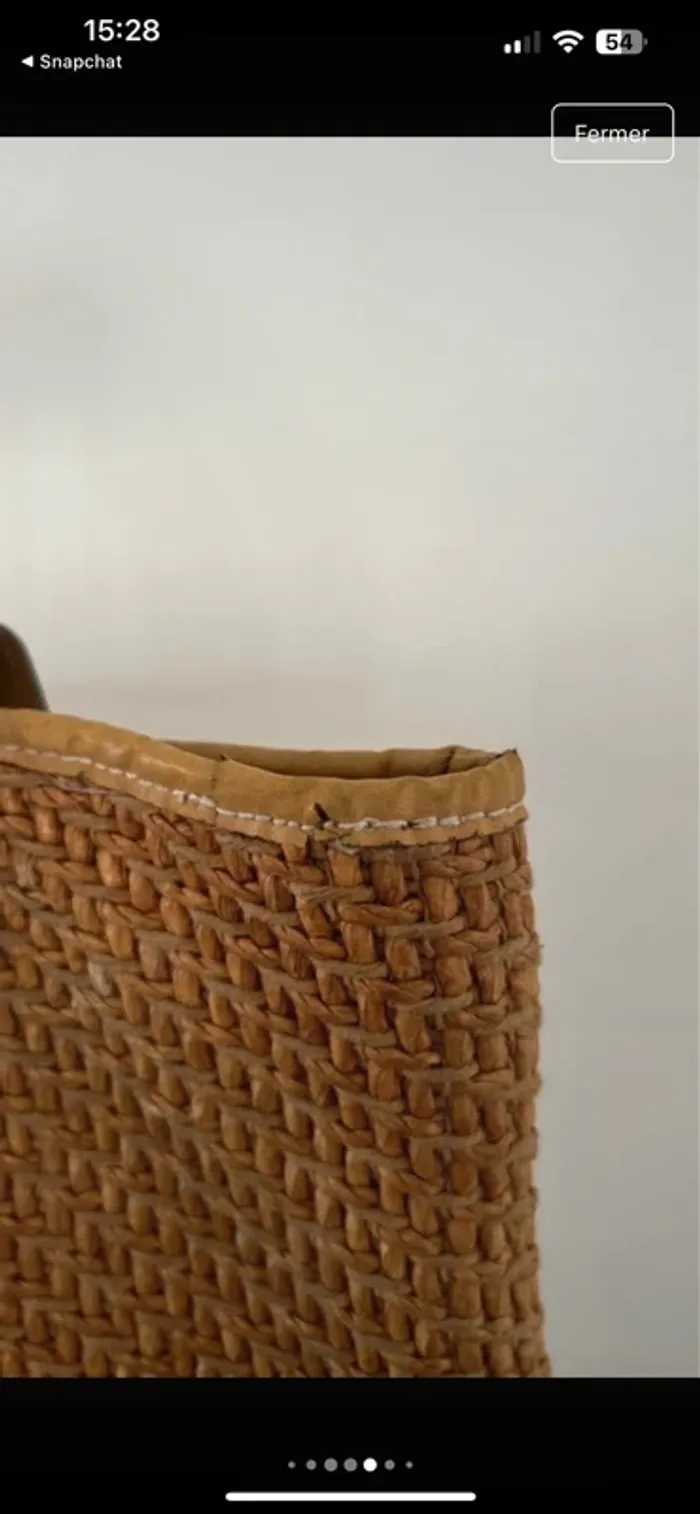 Sac à dos Inès de la Fressange Paris – Cuir & tressage naturel - photo numéro 5