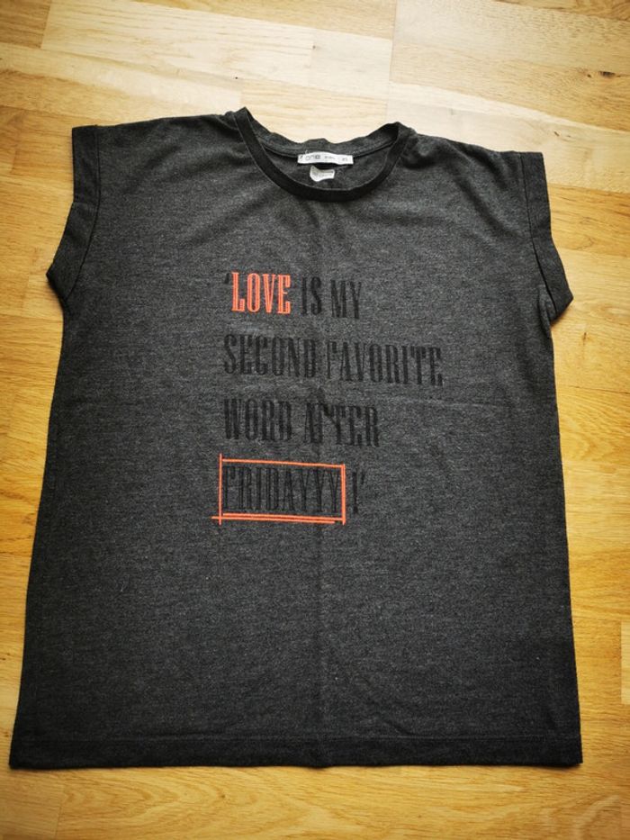 Tee-shirt gris manches courtes