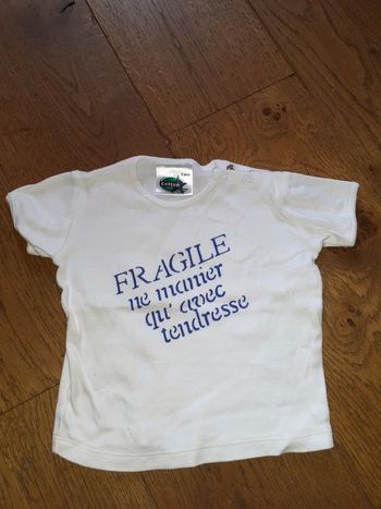 T-shirt bébé fille blanc 6 mois