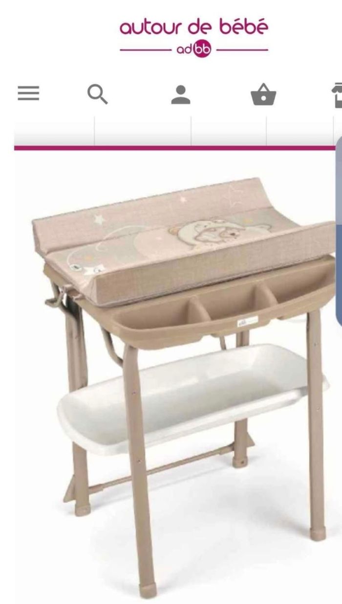 baignoire table a langer pliable
