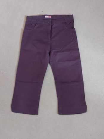Pantacourt slim -  Printemps/été violet foncé 12 ans fille  - DPAM