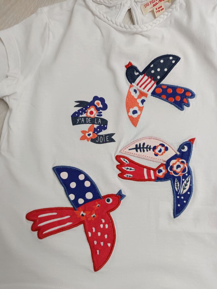 T-shirt manches courtes blanc DPAM 5 ans - photo numéro 2