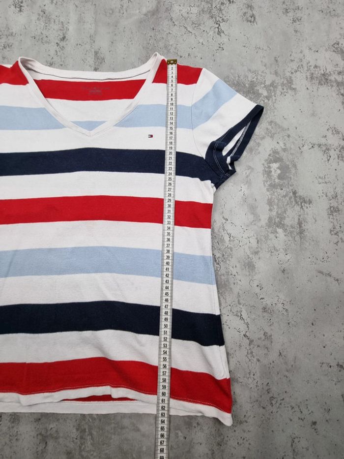 🔘 T-shirt col V rayé – Taille XL Femmes - photo numéro 8