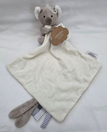 Doudou Koala avec mouchoir blanc et beige - Ostaria Les Minis