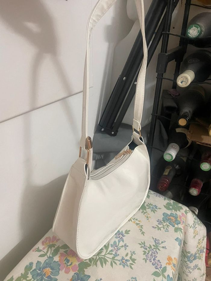 🌷🌷Sac À Bandoulière Brillant  blanc Sac À La Mode,  En Cuir synthétique Verni, - photo numéro 7