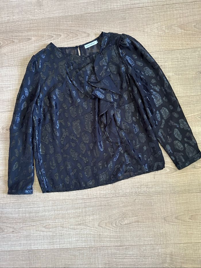 Blouse transparente noire et brillante Bisou’s Project taille L jamais portée - photo numéro 7
